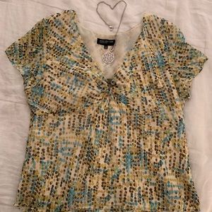 Jones New York Short sleeve lined blouse